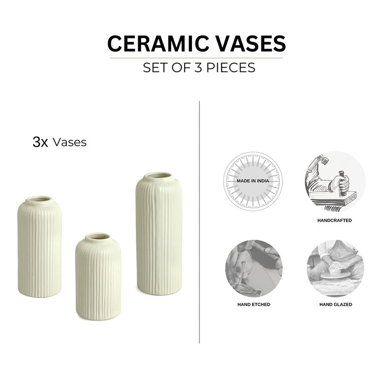 Merzia Ceramic Vase - Set Of Three media 6