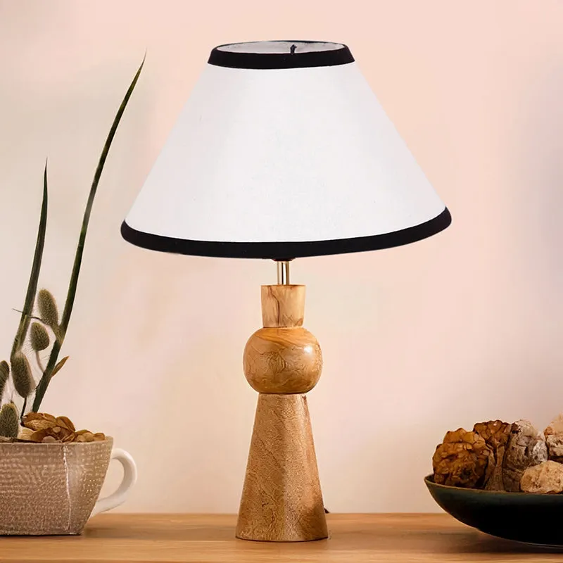 Angler Edge Neo Wooden Table Lamp - White,Brown,Black media 2