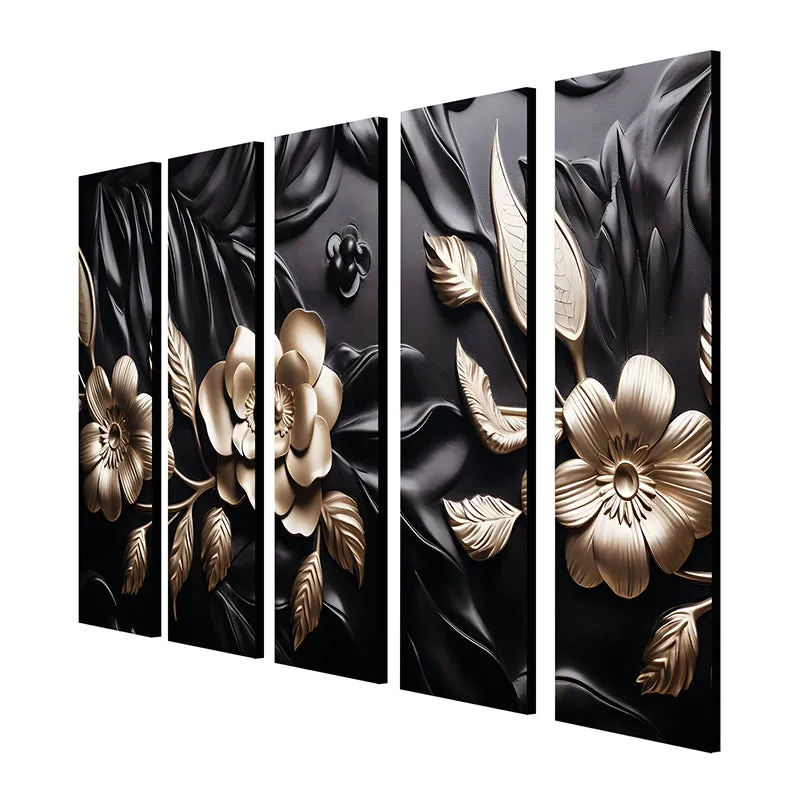 Flora Obsidia II Canvas Wall Art - Set Of Five media 5