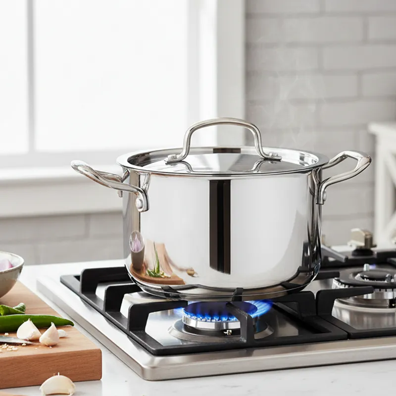 Bergner Induction Safe Cooking Pot With Lid - 7000 mL media 1