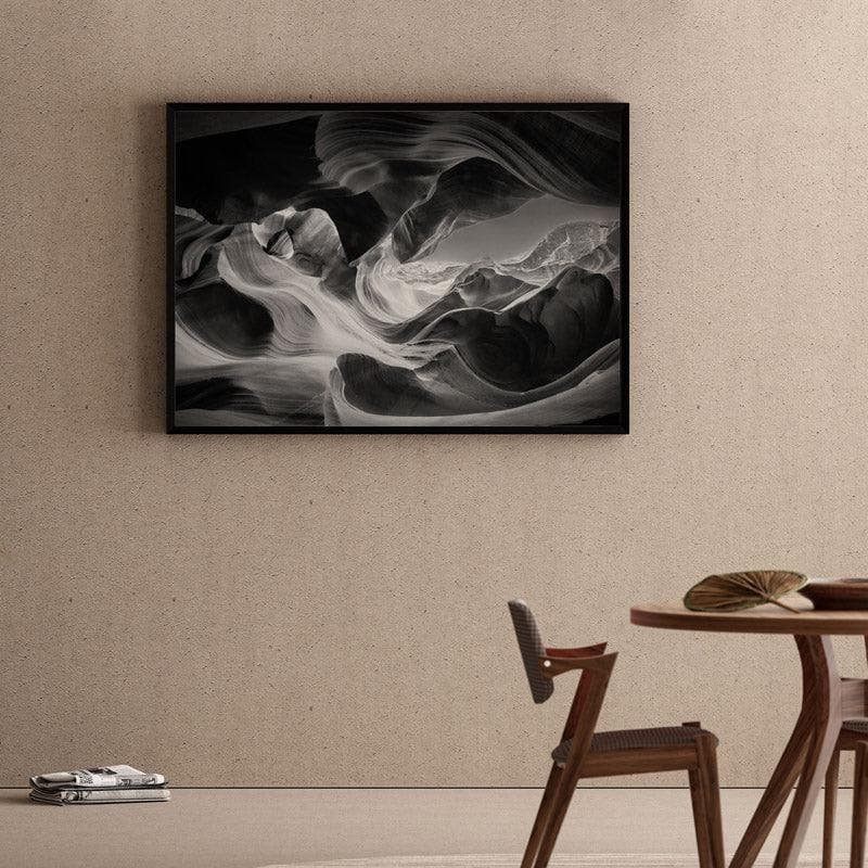 Hallucinatory Space Canvas Wall Painting - Black Frame