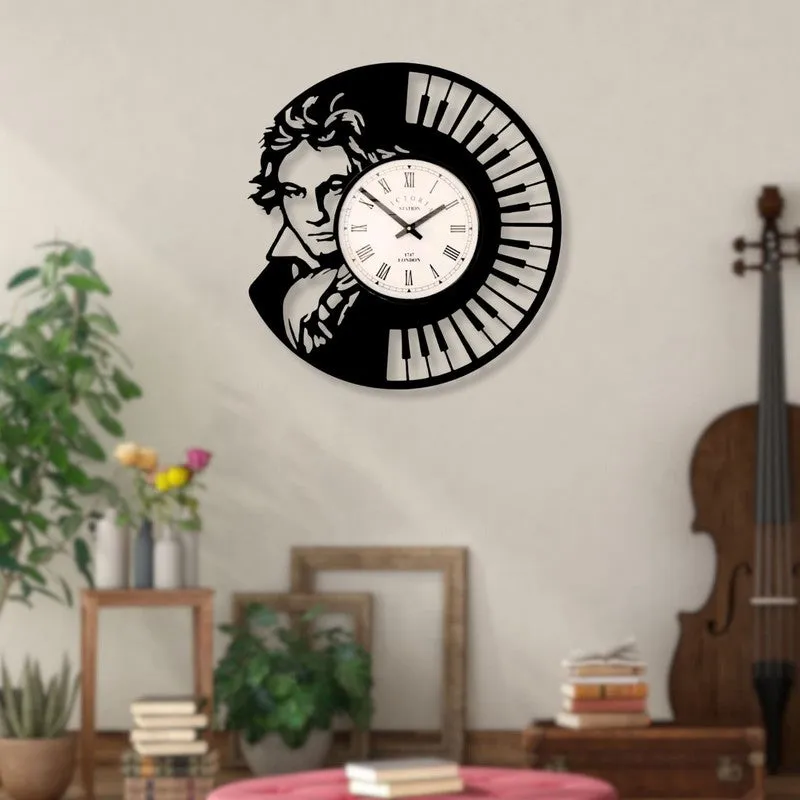Blaze Steel Analog Wall Clock - Black media 3