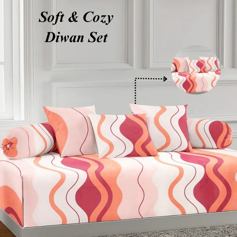 Canvaso Printed Diwan Set - Six Piece Set media 5