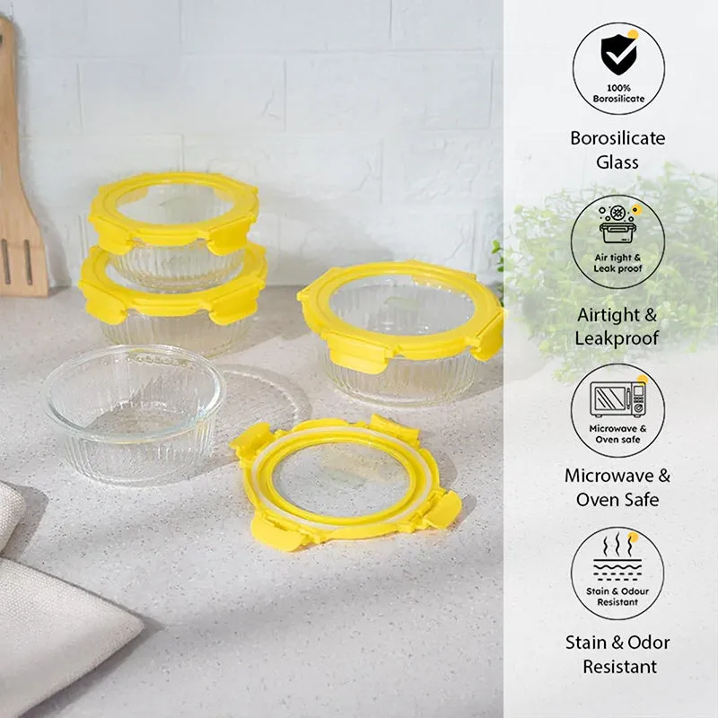 Iva Glass Lunch Box (620 ML/950 ML) - Set Of Four media 3