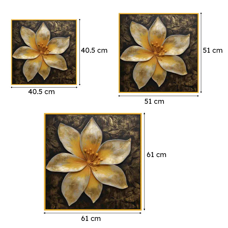 Solitude Of Petals Canvas Wall Art With Frame media 6