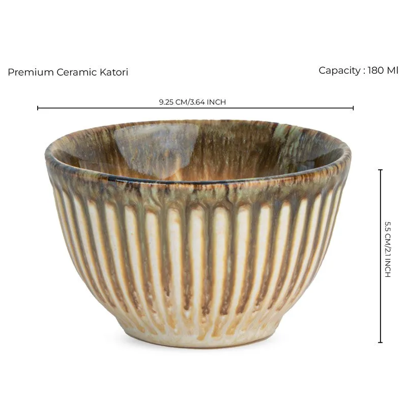 Mintora Beige Ceramic Snack Bowls (180 mL) - Set Of Six media 7