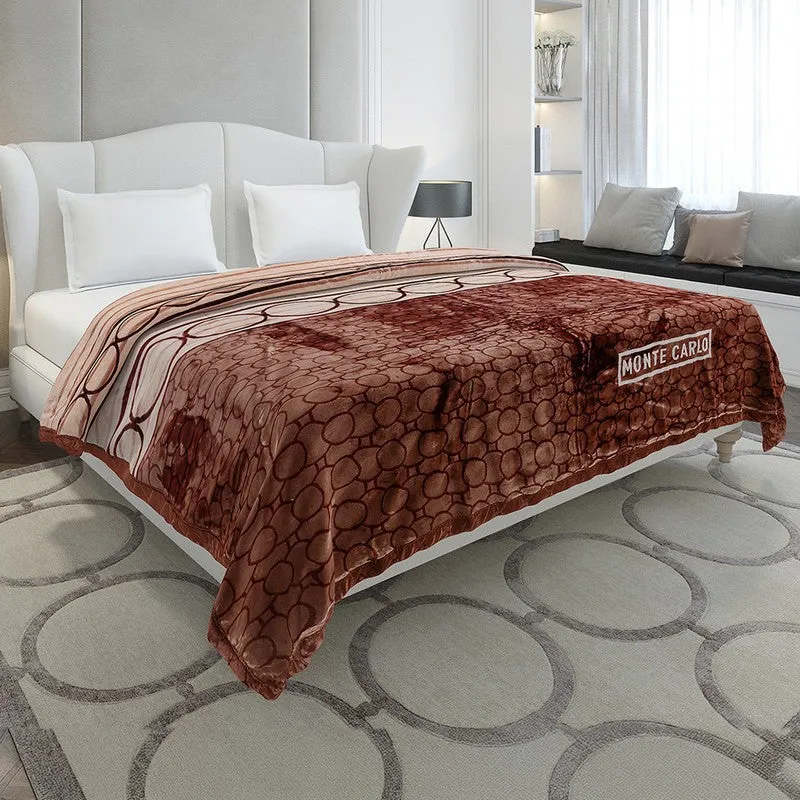 Monte Carlo Cocoa Swirl Blanket - 720 GSM media 1