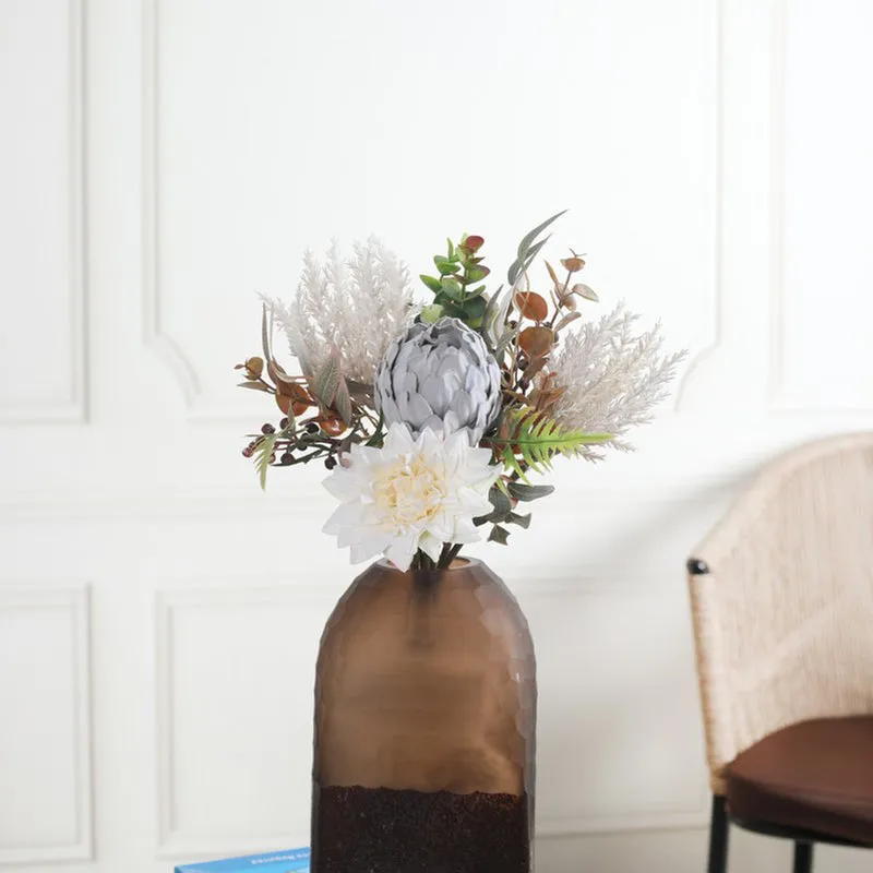 Floral Bouquet Artificial Flowers - White media 4