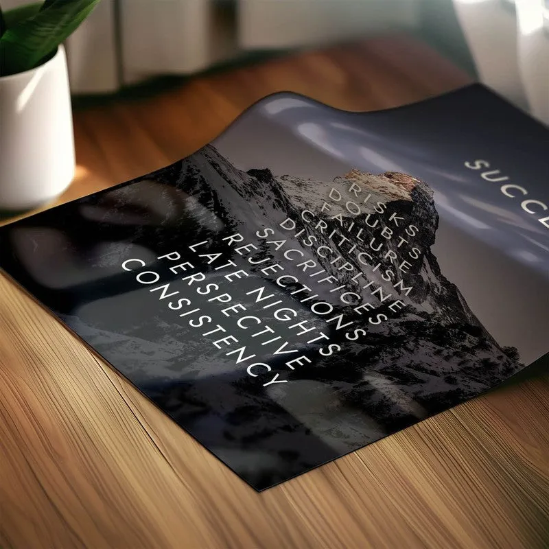 Mountain of Success Wall Poster - Black media 5