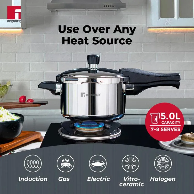 Bergner Induction Safe Pressure Cooker - 5000 ml/19 Inches media 8