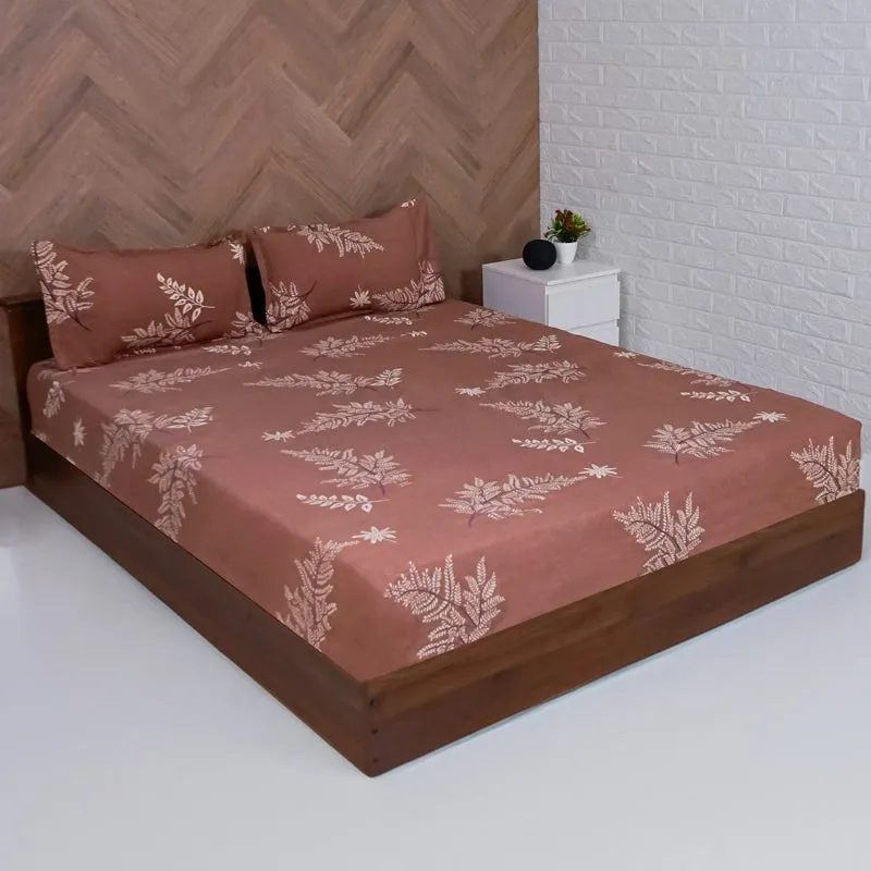 Yima Leafy Microfiber Bedsheet - 140 GSM media 1