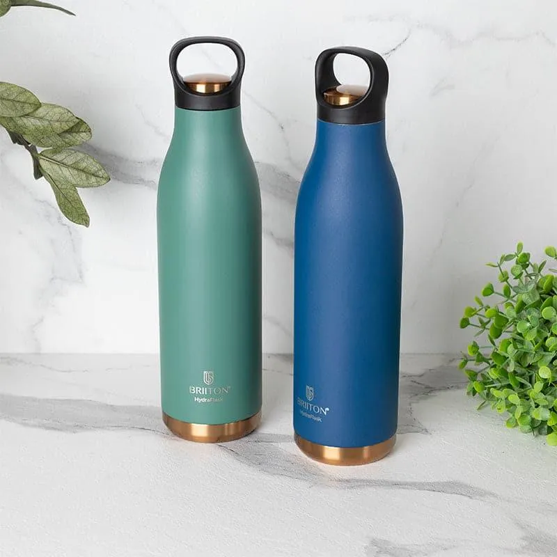 Liquid Muse Hot & Cold Thermos Water Bottle (Green & Blue, 750 mL Each) - Set Of Two media 1