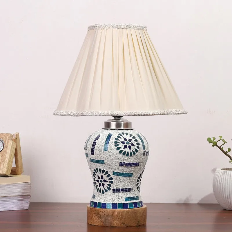 Sonara Pleated Wooden Table Lamp - Multicolor media 4