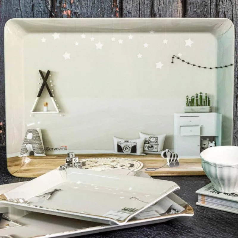 Servewell Living Lace Serving Tray - Set Of Three media 1