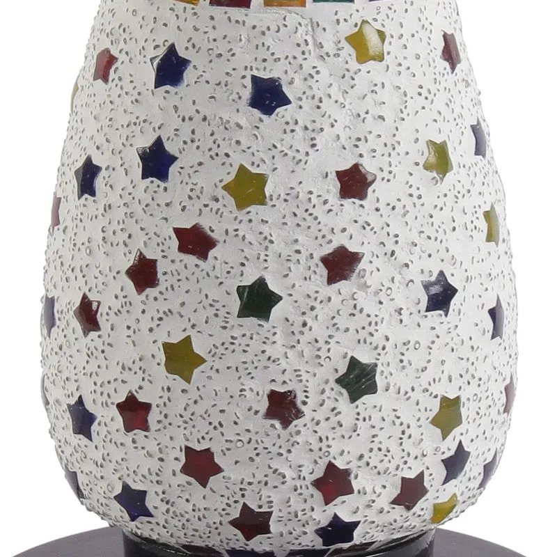 Glowix Mosaic Glass Table Lamp With Wooden Base - Multicolor media 7