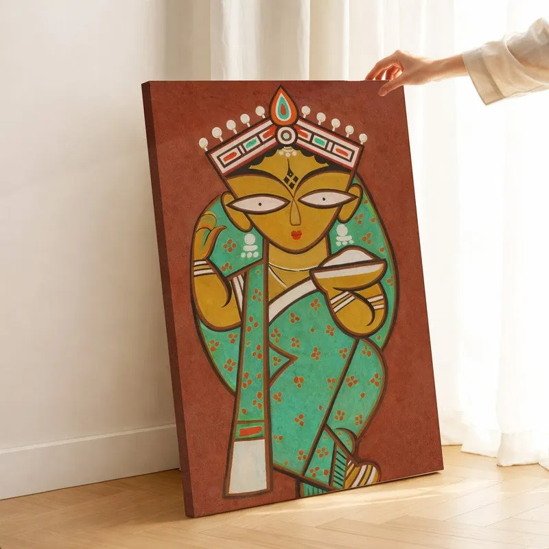 Bengal Folk Woman Canvas Wall Art & Paintings media 1