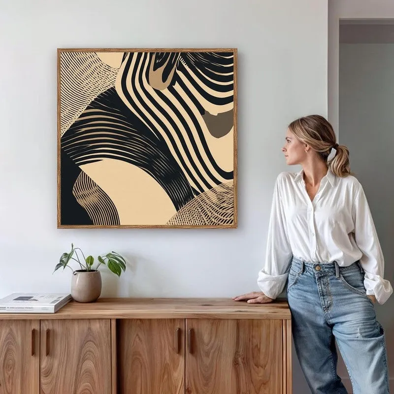 Line Symphony Canvas Wall Art With Frame media 7