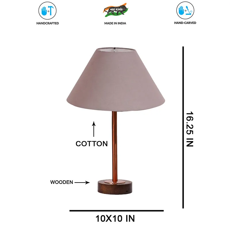 Cotin II Rodin Wooden Table Lamp - Grey,Copper,Brown media 7