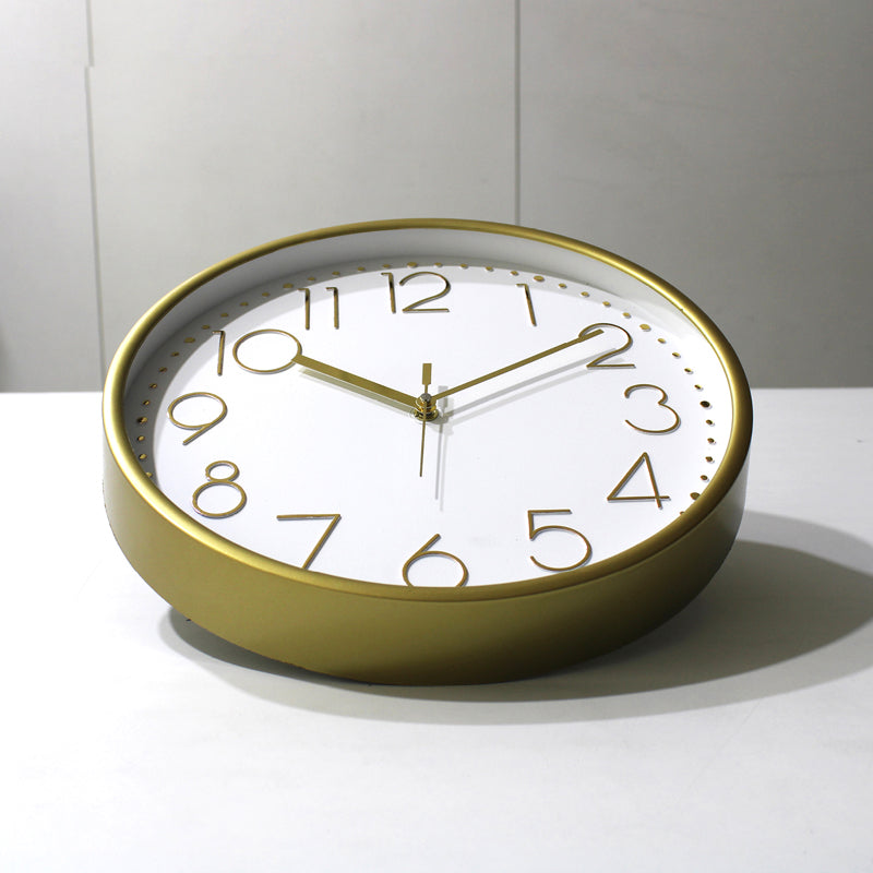 Tynox Analog Wall Clock - Gold, White media 4
