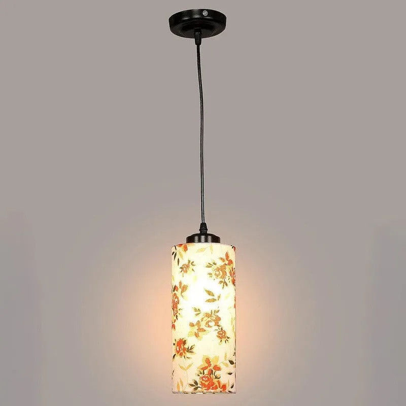 Tangy Tangerine Cotton Ceiling Lamp media 4