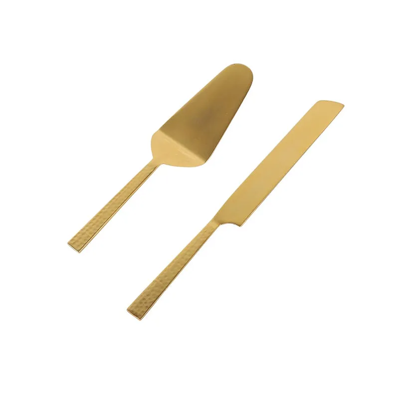 Marmore Geo Marble Cake Stand With Server & Knife - Three Piece Set media 4