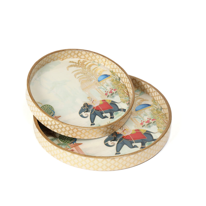 Royal Haathis Round Serving Tray - Set Of Two media 6