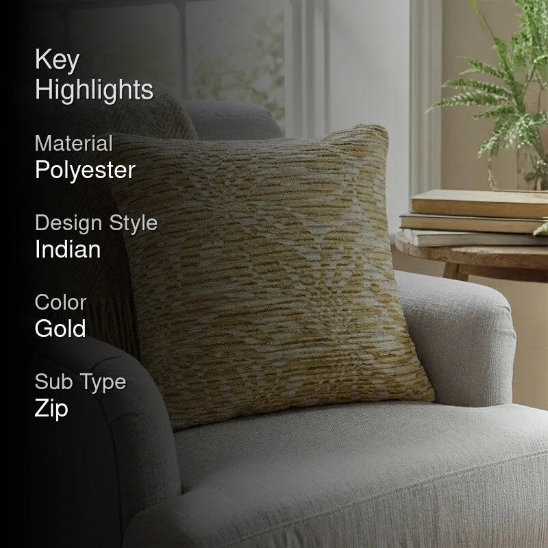 PetalReverie Cushion Cover - Gold media 2