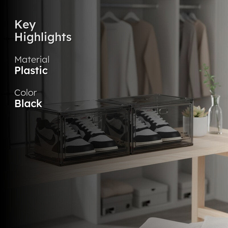 Pair Keep Shoe Rack (Black) - Set Of Two media 2