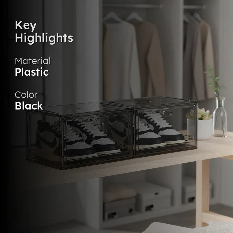 Pair Keep Shoe Rack (Black) - Set Of Two media 2