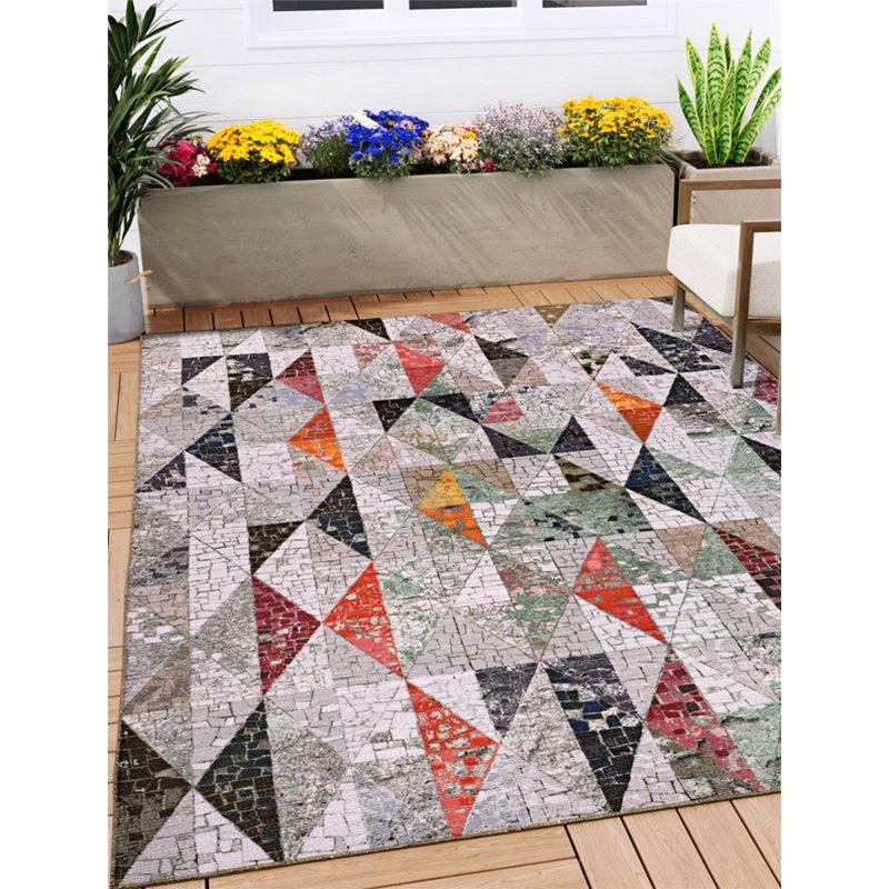 Katya Geometric Carpet - Orange & Grey media 3