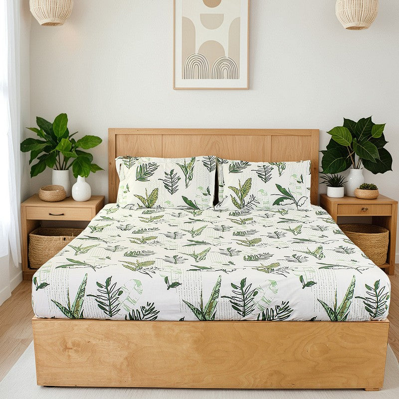 Vanam Cotton Bedsheet (Green) - 180 TC media 7