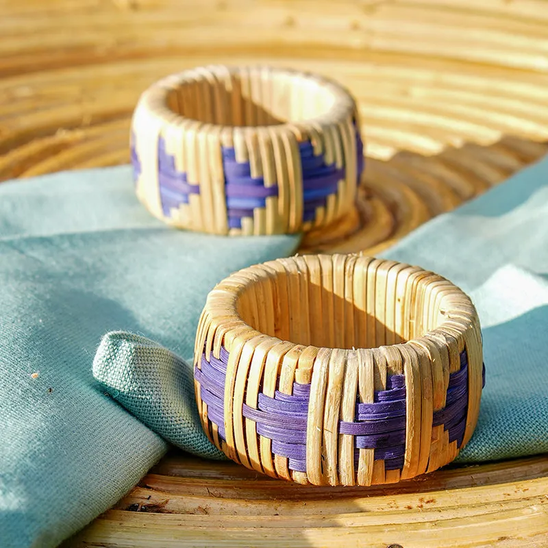 Willow Loop Rattan Napkin Ring - Set Of Two media 1