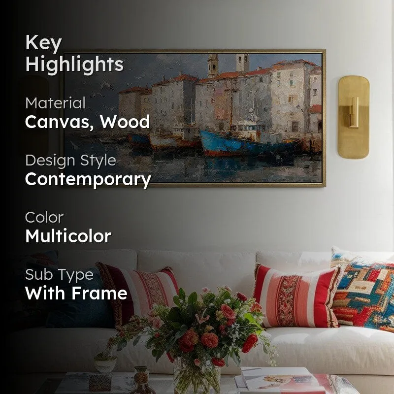 Marina Canvas Wall Painting With Frame media 2