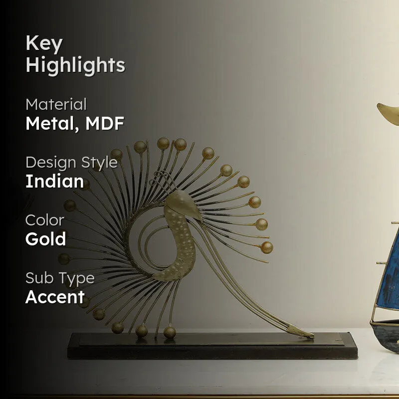 Aurum Plume Metal Showpiece media 2