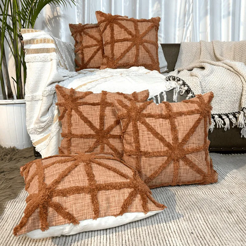 Terra Weft Tufted Cushion Cover Set - Set Of Five media 1
