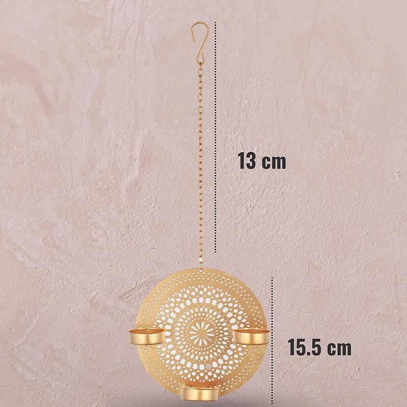 Moksha Tealight Candle Holder (Gold) - Set of Two media 7