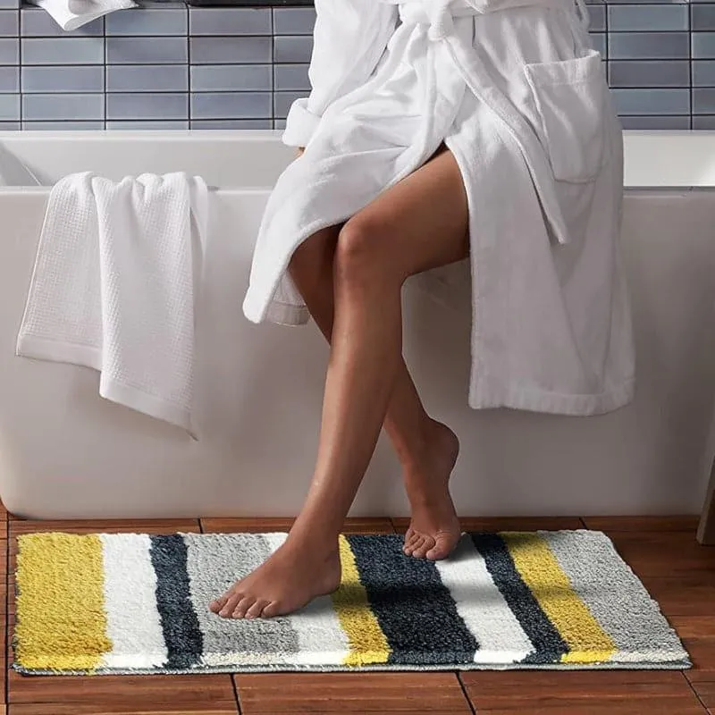 Luxe Soft Stripes Bathmat - Yellow media 3