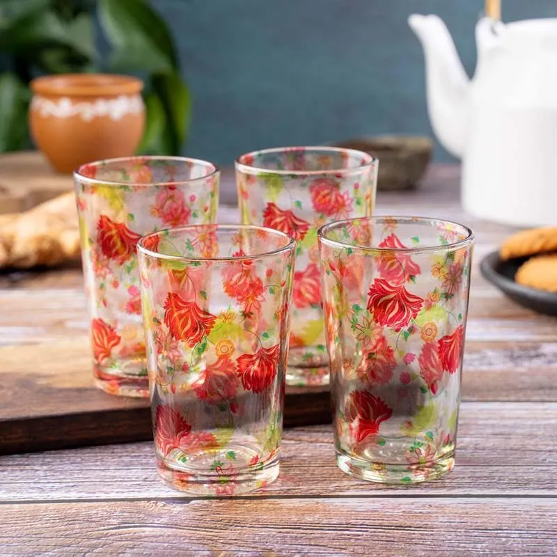 Kolorobia Ornate Mughal Chai Glass - Set of Four media 1
