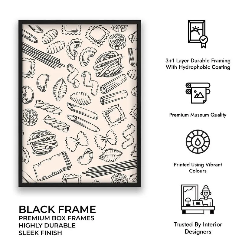 CulinaryDoodle Archival Canvas Wall Art - Black media 10