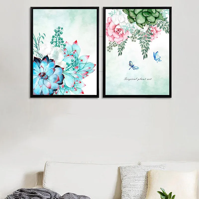Watercolor Florals Wall Art - Set Of Two media 1