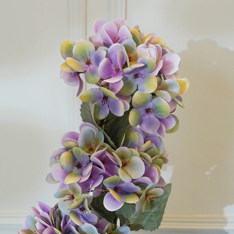 Faux Panicle Plastic Hydrangea Flower Stick (Purple) - 34 CM media 4