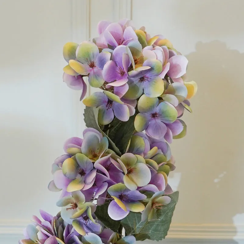 Faux Panicle Plastic Hydrangea Flower Stick (Purple) - 34 CM media 4