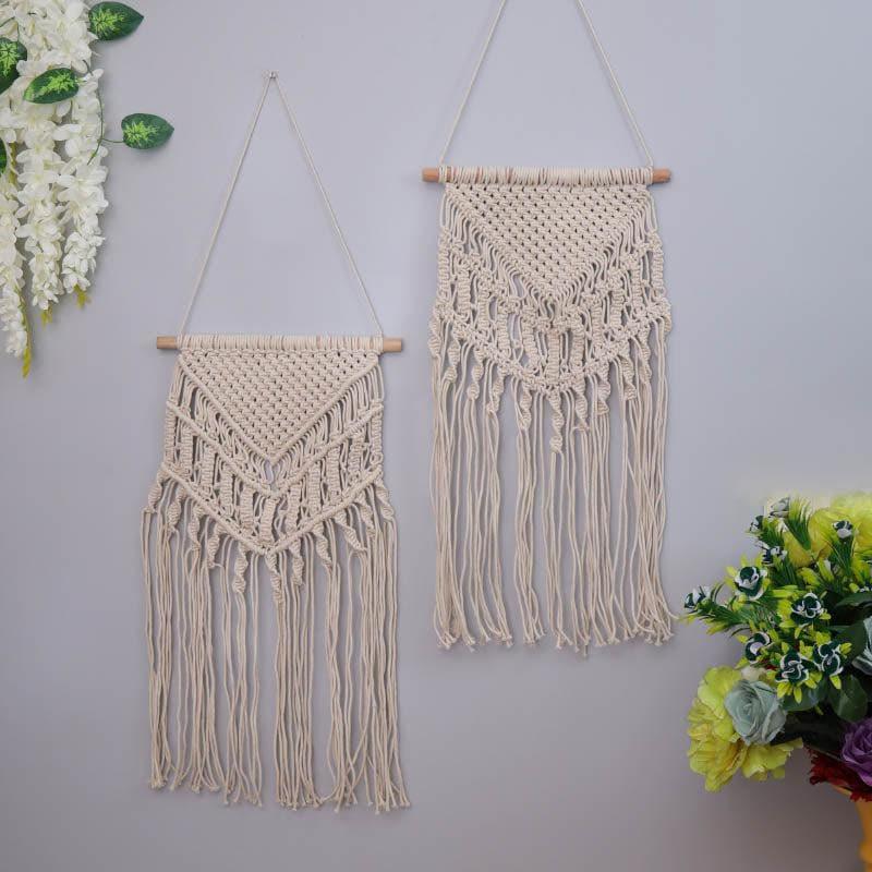 Melle Macrame Cotton Wall Accent - Set Of Two media 3