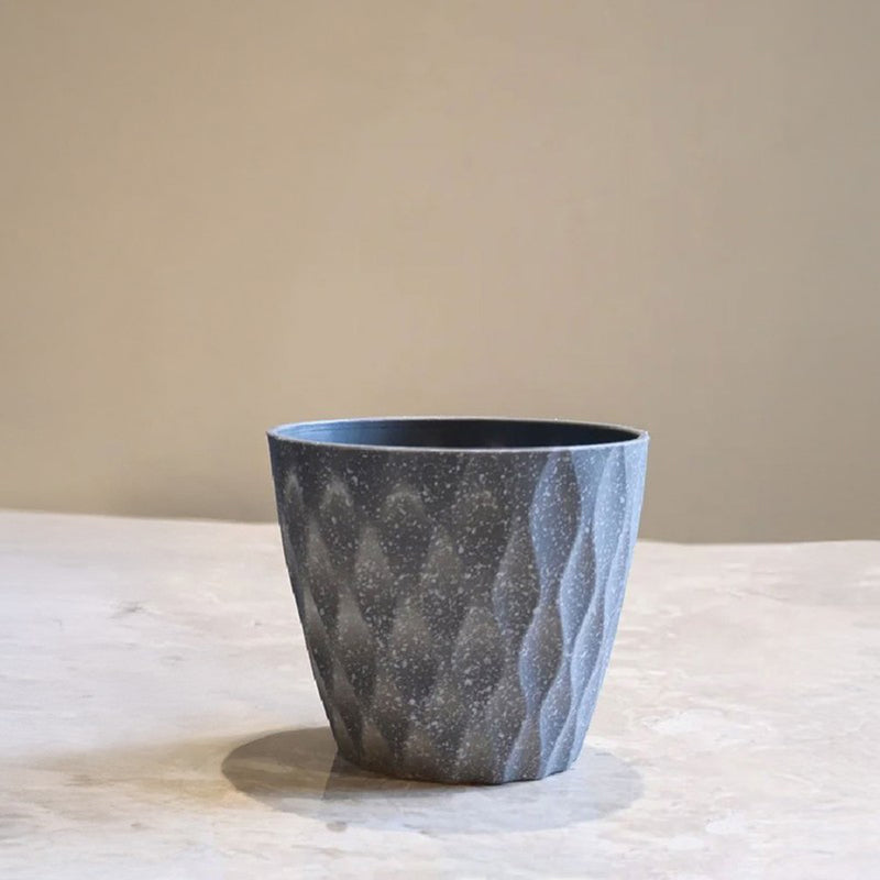 Zenvia Textured Plastic Planter - Grey media 5