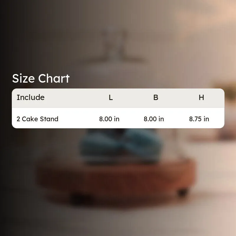 Stonewood Wood & Glass Cake Stand - Set Of Two media 9