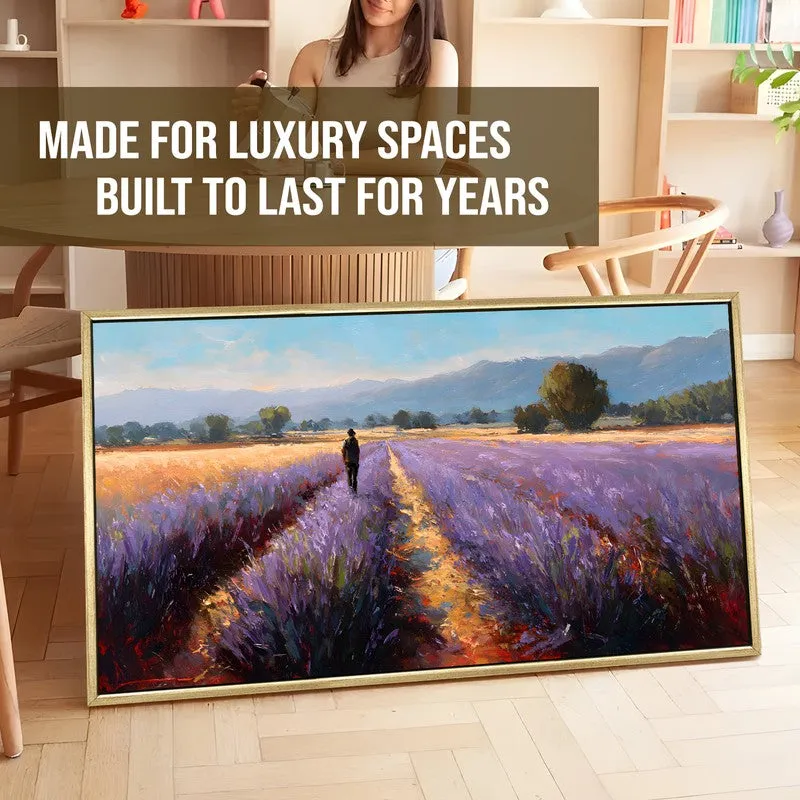 Lavender Whispers Canvas Wall Painting With Frame media 5