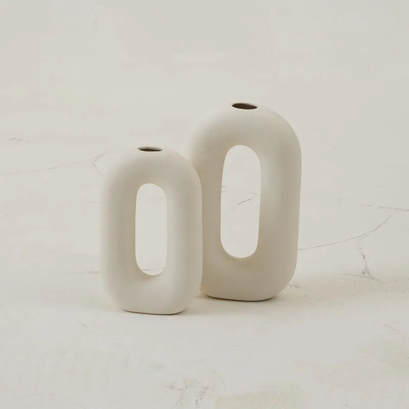 Oura Ceramic Donut Vase - Set Of Two media 8
