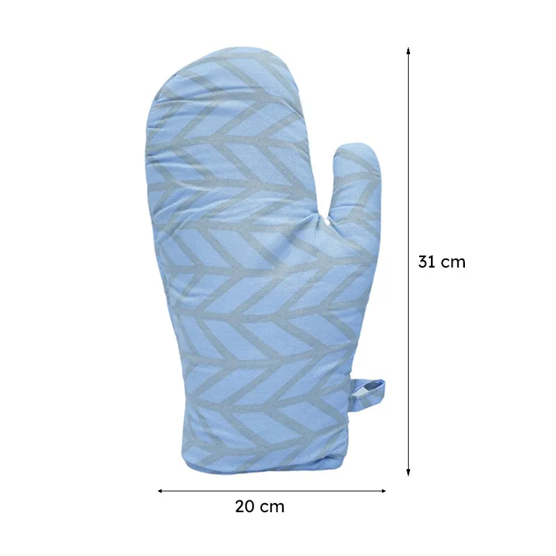 Swayam Chevron Row Kitchen Gloves (Blue) - Set Of Two media 8