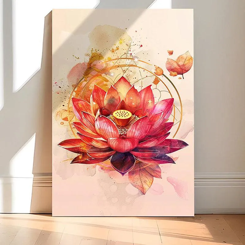 Cosmic Kamalam Canvas Traditional Wall Art media 2