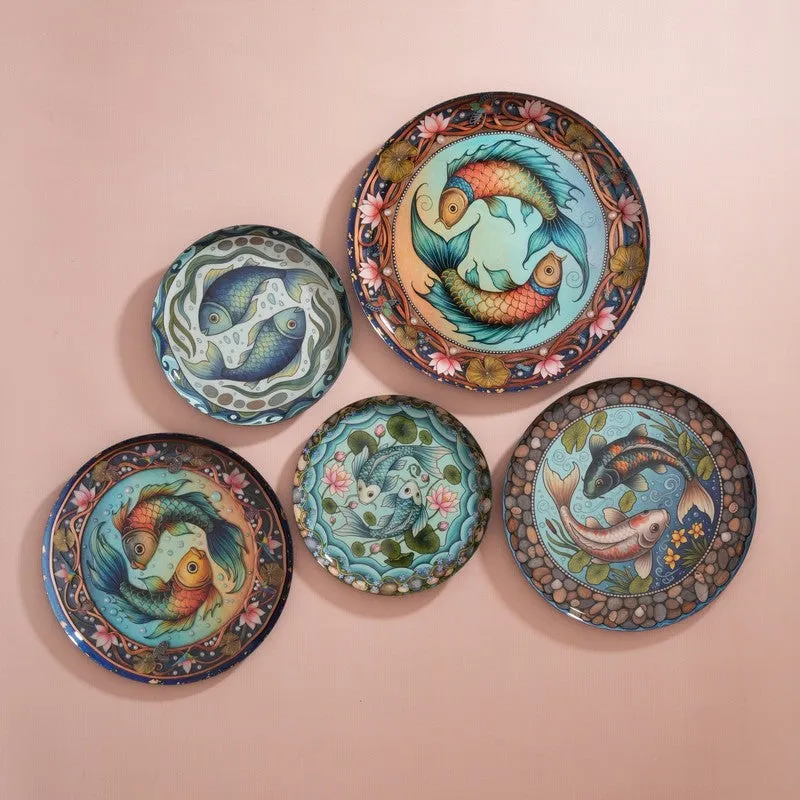 Azure Coastline Wall Plates - Set of Five media 1